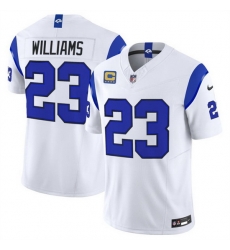 Men Los Angeles Rams Kyren Williams White Fearsome 2026 F U S E 4 Star C Patch Vapor Limited Stitched Football Jersey Men Los Angeles Rams Kyren Williams White Fearsome 2026 F U S E 4 Star C Patch Vapor Limited Stitched Football Jersey