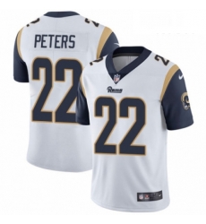 Men Nike Los Angeles Rams 22 Marcus Peters White Vapor Untouchable Limited Player NFL Jersey