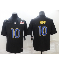 Nike Los Angeles Rams 10 Cooper Kupp Black 2022 Super Bowl LVI Vapor Limited Jersey