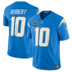 Men Los Angeles Chargers 10 Justin Herbert Blue 2025 F U S E With 4 Star C Patch Vapor Limited Stitched Football Jersey Men Los Angeles Chargers 10 Justin Herbert Blue 2025 F U S E With 4 Star C Patch Vapor Limited Stitched Football Jersey
