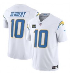 Men Los Angeles Chargers 10 Justin Herbert White 2025 F U S E With 4 Star C Patch Vapor Limited Stitched Football Jersey Men Los Angeles Chargers 10 Justin Herbert White 2025 F U S E With 4 Star C Patch Vapor Limited Stitched Football Jersey