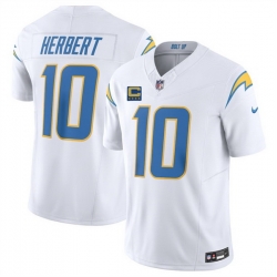 Men Los Angeles Chargers 10 Justin Herbert White 2025 F U S E With 4 Star C Patch Vapor Limited Stitched Football Jersey Men Los Angeles Chargers 10 Justin Herbert White 2025 F U S E With 4 Star C Patch Vapor Limited Stitched Football Jersey