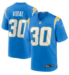 Men Los Angeles Chargers 2330 Kimani Vidal Blue 2025 Stitched Game Jersey