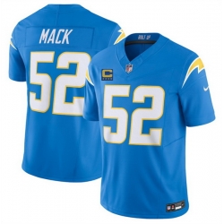 Men Los Angeles Chargers 52 Khalil Mack Blue 2025 F U S E With 4 Star C Patch Vapor Limited Stitched Football Jersey Men Los Angeles Chargers 52 Khalil Mack Blue 2025 F U S E With 4 Star C Patch Vapor Limited Stitched Football Jersey
