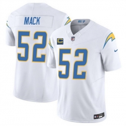 Men Los Angeles Chargers 52 Khalil Mack White 2025 F U S E With 4 Star C Patch Vapor Limited Stitched Football Jersey Men Los Angeles Chargers 52 Khalil Mack White 2025 F U S E With 4 Star C Patch Vapor Limited Stitched Football Jersey