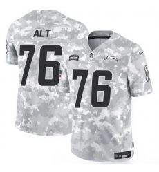 Men Los Angeles Chargers 76 Joe Alt 2024 F U S E Arctic Camo Salute To Service Limited Stitched Football Jersey