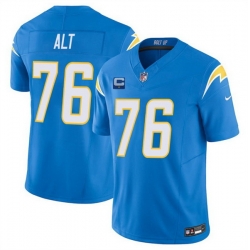 Men Los Angeles Chargers 76 Joe Alt Blue 2025 F U S E With 1 Star C Patch Vapor Limited Stitched Football Jersey Men Los Angeles Chargers 76 Joe Alt Blue 2025 F U S E With 1 Star C Patch Vapor Limited Stitched Football Jersey