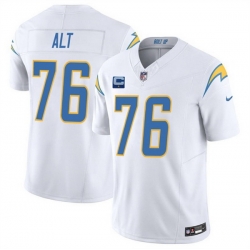 Men Los Angeles Chargers 76 Joe Alt White 2025 F U S E With 1 Star C Patch Vapor Limited Stitched Football Jersey Men Los Angeles Chargers 76 Joe Alt White 2025 F U S E With 1 Star C Patch Vapor Limited Stitched Football Jersey