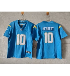 Women Los Angeles Chargers 10 Justin Herbert Blue 2025 F U S E Alternate Vapor Limited Stitched Football Jersey Women Los Angeles Chargers 10 Justin Herbert Blue 2025 F U S E Alternate Vapor Limited Stitched Football Jersey