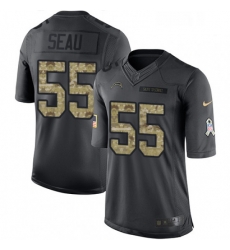 Youth Nike Los Angeles Chargers 55 Junior Seau Limited Black 2016 Salute to Service NFL Jersey