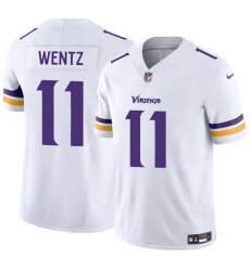 Men Minnesota Vikings 11 Carson Wentz White 2025 F U S E  Vapor Untouchable Limited Stitched Jersey Men Minnesota Vikings 11 Carson Wentz White 2025 F U S E  Vapor Untouchable Limited Stitched Jersey