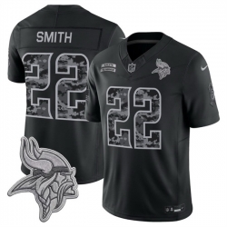 Men Minnesota Vikings  22 Harrison Smith Black F U S E  2026 Salute to Service Limited Stitched Football Jersey