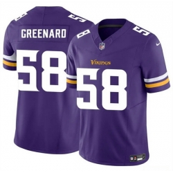 Men Minnesota Vikings 58 Jonathan Greenard Purple 2025 F U S E  Vapor Untouchable Limited Stitched Jersey Men Minnesota Vikings 58 Jonathan Greenard Purple 2025 F U S E  Vapor Untouchable Limited Stitched Jersey