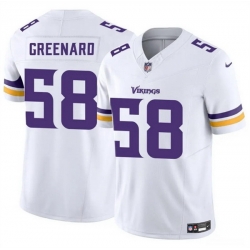 Men Minnesota Vikings 58 Jonathan Greenard White 2025 F U S E  Vapor Untouchable Limited Stitched Jersey Men Minnesota Vikings 58 Jonathan Greenard White 2025 F U S E  Vapor Untouchable Limited Stitched Jersey