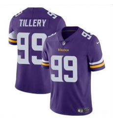 Men Minnesota Vikings 99 Jerry Tillery Purple Vapor Untouchable Limited Stitched Jersey