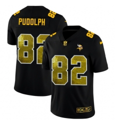 Minnesota Vikings 82 Kyle Rudolph Men Black Nike Golden Sequin Vapor Limited NFL Jersey