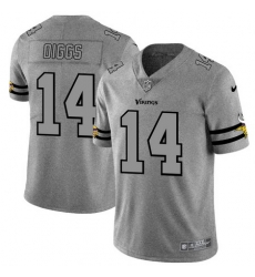 Nike Vikings 14 Stefon Diggs 2019 Gray Gridiron Gray Vapor Untouchable Limited Jersey