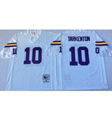 Vikings 10 Fran Tarkenton White Throwback Jersey