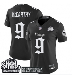 Women Minnesota Vikings 9 J J McCarthy Black 2025 Kings of the North Patch Gothic Norseblood Edition Vapor Untouchable Limited Stitched Football Jersey 1 Women Minnesota Vikings 9 J J McCarthy Black 2025 Kings of the North Patch Gothic Norseblood Edition Vapor Untouchable Limited Stitched Football Jersey 1
