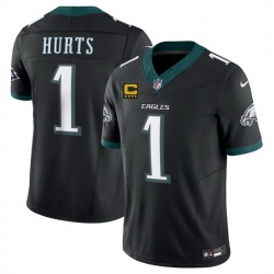 Men Philadelphia Eagles 1 Jalen Jurts Black 2025 F U S E  With 4 Star C Patch Vapor Untouchable Limited Throwback Stitched Football Jersey Men Philadelphia Eagles 1 Jalen Jurts Black 2025 F U S E  With 4 Star C Patch Vapor Untouchable Limited Throwback Stitched Football Jersey