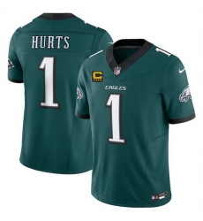 Men Philadelphia Eagles 1 Jalen Jurts Green 2025 F U S E  With 4 Star C Patch Vapor Untouchable Limited Stitched Football Jersey Men Philadelphia Eagles 1 Jalen Jurts Green 2025 F U S E  With 4 Star C Patch Vapor Untouchable Limited Stitched Football Jersey