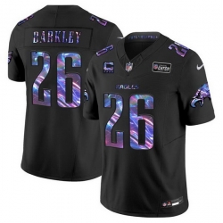 Men Philadelphia Eagles 26 Saquon Barkley Black 2024 Crucial Catch F U S E  With 4 Star C Patch Vapor Limited Stitched Football Jersey Men Philadelphia Eagles 26 Saquon Barkley Black 2024 Crucial Catch F U S E  With 4 Star C Patch Vapor Limited Stitched Football Jersey
