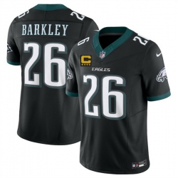 Men Philadelphia Eagles 26 Saquon Barkley Black 2025 F U S E  With 4 Star C Patch Vapor Untouchable Limited Throwback Stitched Football Jersey Men Philadelphia Eagles 26 Saquon Barkley Black 2025 F U S E  With 4 Star C Patch Vapor Untouchable Limited Throwback Stitched Football Jersey