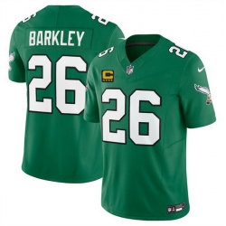 Men Philadelphia Eagles 26 Saquon Barkley Kelly Green 2025 F U S E  With 4 Star C Patch Vapor Untouchable Limited Throwback Stitched Football Jersey Men Philadelphia Eagles 26 Saquon Barkley Kelly Green 2025 F U S E  With 4 Star C Patch Vapor Untouchable Limited Throwback Stitched Football Jersey