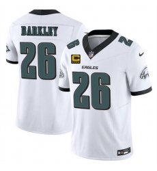 Men Philadelphia Eagles 26 Saquon Barkley White 2025 F U S E  With 4 Star C Patch Vapor Untouchable Limited Stitched Football Jersey Men Philadelphia Eagles 26 Saquon Barkley White 2025 F U S E  With 4 Star C Patch Vapor Untouchable Limited Stitched Football Jersey