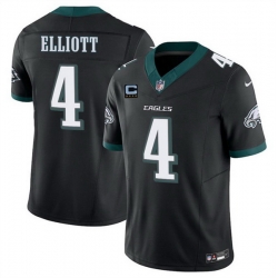 Men Philadelphia Eagles 4 Jake Elliott Black 2025 F U S E  With 4 Star C Patch Vapor Untouchable Limited Throwback Stitched Football Jersey Men Philadelphia Eagles 4 Jake Elliott Black 2025 F U S E  With 4 Star C Patch Vapor Untouchable Limited Throwback Stitched Football Jersey