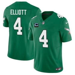 Men Philadelphia Eagles 4 Jake Elliott Kelly Green 2025 F U S E  With 4 Star C Patch Vapor Untouchable Limited Throwback Stitched Football Jersey Men Philadelphia Eagles 4 Jake Elliott Kelly Green 2025 F U S E  With 4 Star C Patch Vapor Untouchable Limited Throwback Stitched Football Jersey