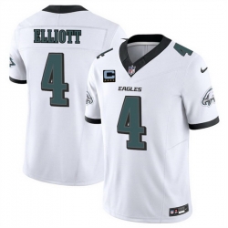 Men Philadelphia Eagles 4 Jake Elliott White 2025 F U S E  With 4 Star C Patch Vapor Untouchable Limited Stitched Football Jersey Men Philadelphia Eagles 4 Jake Elliott White 2025 F U S E  With 4 Star C Patch Vapor Untouchable Limited Stitched Football Jersey