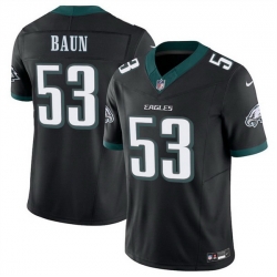 Men Philadelphia Eagles 53 Zack Baun Black 2025 F U S E  Vapor Untouchable Limited Throwback Stitched Football Jersey Men Philadelphia Eagles 53 Zack Baun Black 2025 F U S E  Vapor Untouchable Limited Throwback Stitched Football Jersey
