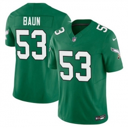 Men Philadelphia Eagles 53 Zack Baun Kelly Green 2025 F U S E  Vapor Untouchable Limited Throwback Stitched Football Jersey Men Philadelphia Eagles 53 Zack Baun Kelly Green 2025 F U S E  Vapor Untouchable Limited Throwback Stitched Football Jersey
