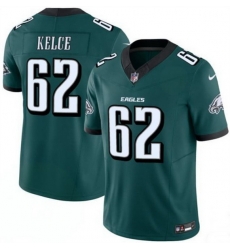 Men Philadelphia Eagles 62 Jason Kelce Green 2024 F U S E  Vapor Untouchable Limited Throwback Stitched Football Jersey Men Philadelphia Eagles 62 Jason Kelce Green 2024 F U S E  Vapor Untouchable Limited Throwback Stitched Football Jersey