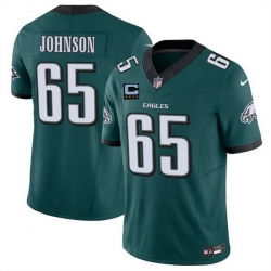 Men Philadelphia Eagles 65 Lane Johnson Green 2025 F U S E  With 4 Star C Patch Vapor Untouchable Limited Stitched Football Jersey Men Philadelphia Eagles 65 Lane Johnson Green 2025 F U S E  With 4 Star C Patch Vapor Untouchable Limited Stitched Football Jersey