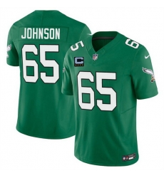 Men Philadelphia Eagles 65 Lane Johnson Kelly Green 2025 F U S E  With 4 Star C Patch Vapor Untouchable Limited Throwback Stitched Football Jersey Men Philadelphia Eagles 65 Lane Johnson Kelly Green 2025 F U S E  With 4 Star C Patch Vapor Untouchable Limited Throwback Stitched Football Jersey