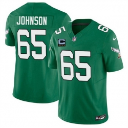 Men Philadelphia Eagles 65 Lane Johnson Kelly Green 2025 F U S E  With 4 Star C Patch Vapor Untouchable Limited Throwback Stitched Football Jersey Men Philadelphia Eagles 65 Lane Johnson Kelly Green 2025 F U S E  With 4 Star C Patch Vapor Untouchable Limited Throwback Stitched Football Jersey