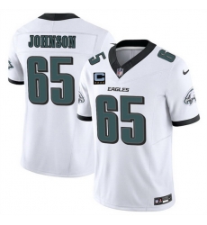Men Philadelphia Eagles 65 Lane Johnson White 2025 F U S E  With 4 Star C Patch Vapor Untouchable Limited Stitched Football Jersey Men Philadelphia Eagles 65 Lane Johnson White 2025 F U S E  With 4 Star C Patch Vapor Untouchable Limited Stitched Football Jersey