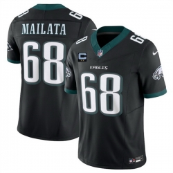 Men Philadelphia Eagles 68 Jordan Mailata Black 2025 F U S E  With 2 Star C Patch Vapor Untouchable Limited Throwback Stitched Football Jersey Men Philadelphia Eagles 68 Jordan Mailata Black 2025 F U S E  With 2 Star C Patch Vapor Untouchable Limited Throwback Stitched Football Jersey
