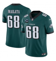 Men Philadelphia Eagles 68 Jordan Mailata Green 2025 F U S E  With 2 Star C Patch Vapor Untouchable Limited Stitched Football Jersey Men Philadelphia Eagles 68 Jordan Mailata Green 2025 F U S E  With 2 Star C Patch Vapor Untouchable Limited Stitched Football Jersey