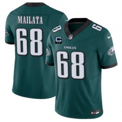 Men Philadelphia Eagles 68 Jordan Mailata Green 2025 F U S E  With 2 Star C Patch Vapor Untouchable Limited Stitched Football Jersey Men Philadelphia Eagles 68 Jordan Mailata Green 2025 F U S E  With 2 Star C Patch Vapor Untouchable Limited Stitched Football Jersey