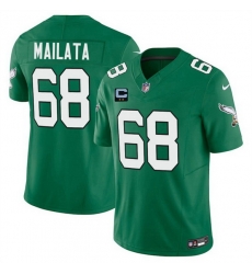 Men Philadelphia Eagles 68 Jordan Mailata Kelly Green 2025 F U S E  With 2 Star C Patch Vapor Untouchable Limited Throwback Stitched Football Jersey Men Philadelphia Eagles 68 Jordan Mailata Kelly Green 2025 F U S E  With 2 Star C Patch Vapor Untouchable Limited Throwback Stitched Football Jersey