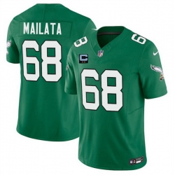 Men Philadelphia Eagles 68 Jordan Mailata Kelly Green 2025 F U S E  With 2 Star C Patch Vapor Untouchable Limited Throwback Stitched Football Jersey Men Philadelphia Eagles 68 Jordan Mailata Kelly Green 2025 F U S E  With 2 Star C Patch Vapor Untouchable Limited Throwback Stitched Football Jersey