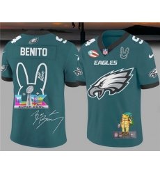 Men Philadelphia Eagles Green Bad Bunny Super Bowl Football Jersey