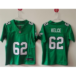 Women Philadelphia Eagles 62 Jason Kelce Kelly Green F U S E  Vapor Untouchable Limited Stitched Football Jersey  Women Philadelphia Eagles 62 Jason Kelce Kelly Green F U S E  Vapor Untouchable Limited Stitched Football Jersey