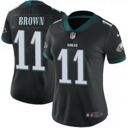 Women Philadelphia Eagles A.J. Brown #11 Black F U S E Stitched NFL Jersey