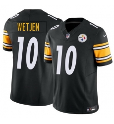 Men Pittsburgh Steelers 10 Kaden Wetjen Black 2026 Draft F U S E Vapor Limited Stitched Football Jersey Men Pittsburgh Steelers 10 Kaden Wetjen Black 2026 Draft F U S E Vapor Limited Stitched Football Jersey