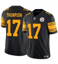 Men Pittsburgh Steelers 17 Skylar Thompson Black 2025 F U S E  Color Rush Vapor Untouchable Limited Stitched Jersey Men Pittsburgh Steelers 17 Skylar Thompson Black 2025 F U S E  Color Rush Vapor Untouchable Limited Stitched Jersey