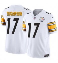Men Pittsburgh Steelers 17 Skylar Thompson White 2025 F U S E  Vapor Limited Stitched Football Jersey Men Pittsburgh Steelers 17 Skylar Thompson White 2025 F U S E  Vapor Limited Stitched Football Jersey